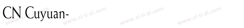 CN Cuyuan字体转换